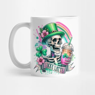 "Lucky Latte" St. Patrick's Day Skeleton Mug